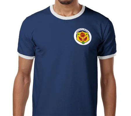 Scotland-Inspired Navy Blue T-Shirt | Football Fan Tee