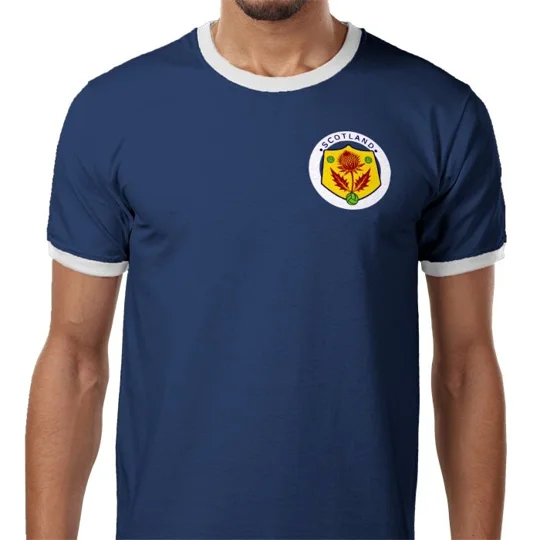Scotland-Inspired Navy Blue T-Shirt | Football Fan Tee