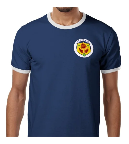 Scotland-Inspired Navy Blue T-Shirt | Football Fan Tee