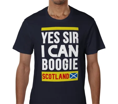 Scotland Yes Sir I Can Boogie Blue T-shirt | Football Tee