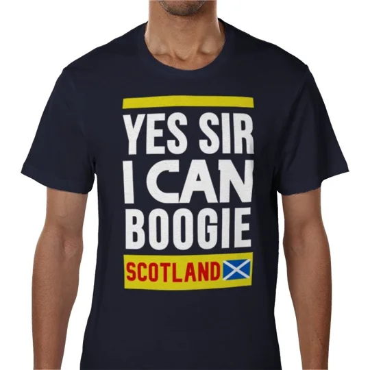 Scotland Yes Sir I Can Boogie Blue T-shirt | Football Tee