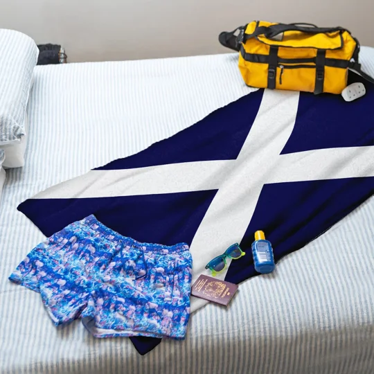 Scottish Saltire Beach Towel | Scotland Football Accessory