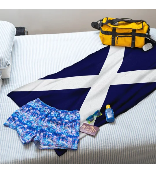 Scottish Saltire Beach Towel | Scotland Football Accessory