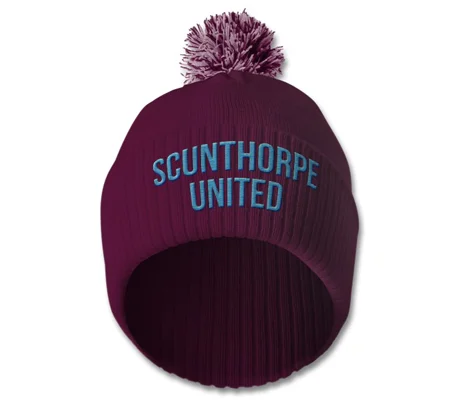 Scunthorpe Embroidered Retro-Style Bobble Hat