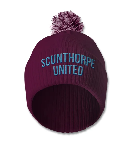 Scunthorpe Embroidered Retro-Style Bobble Hat