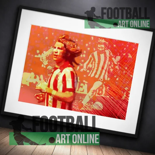 Sheffield U Tony Currie Iconic Legend Framed Print | Football Art