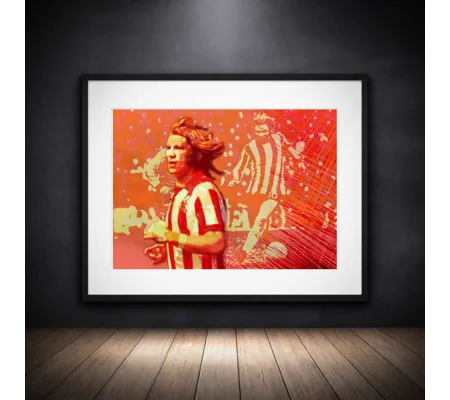 Sheffield U Tony Currie Iconic Legend Framed Print | Football Art