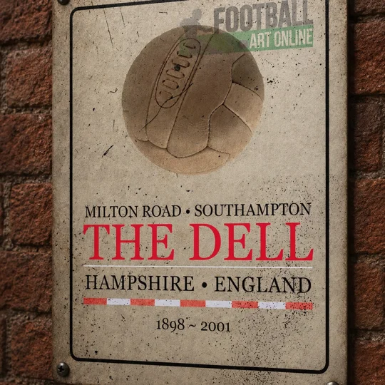 The Dell vintage metal wall sign Southampton-inspired football gift