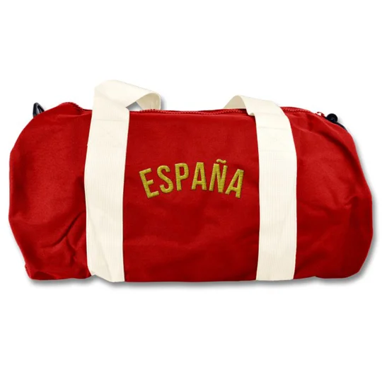 Spain España-inspired retro-style football holdall kitbag with embroidered detailing.