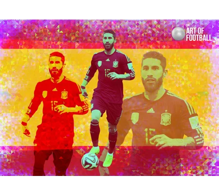 Spain Sergio Ramos Pop-art Digital Print