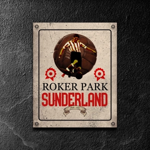 Roker Park vintage metal wall sign