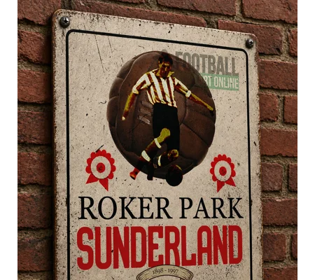 Roker Park Vintage Metal Wall Sign | Sunderland-Inspired Gift