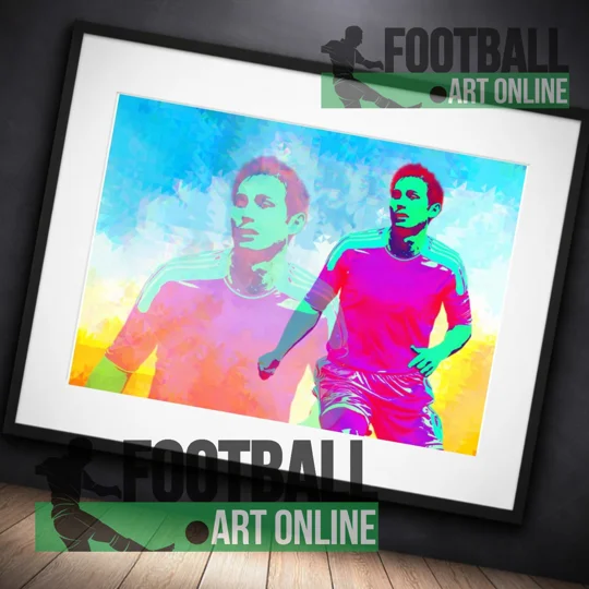 Chelsea-inspired Frank Lampard Super Frank abstract football framed print