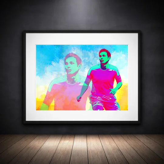 Super Frank Frank Lampard Chelsea-inspired retro framed print wall art