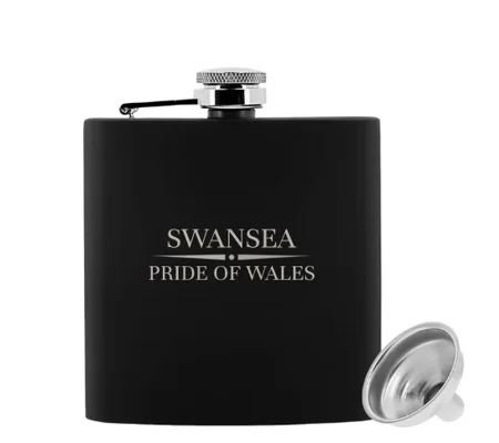 Swansea Pride of Wales 6oz Luxury Hip Flask