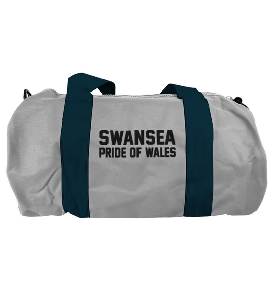 Pride of Wales Swansea-inspired retro-style football kit bag with embroidered design