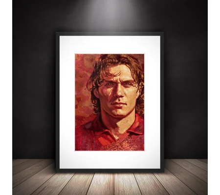 The Captain | Maldini Milan-Inspired Art Tribute Framed Print