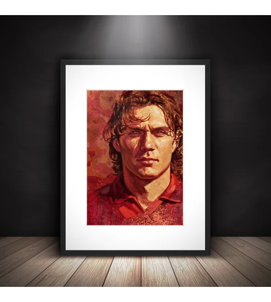The Captain | Maldini Milan-Inspired Art Tribute Framed Print