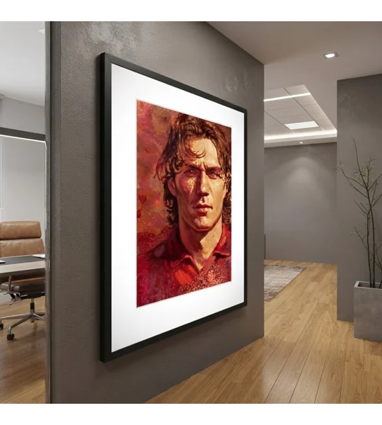 The Captain | Maldini Milan-Inspired Art Tribute Framed Print