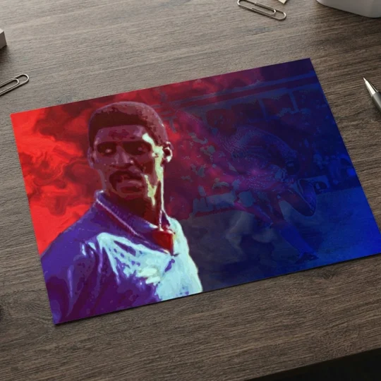 Oldham Roger Palmer-inspired Ghost abstract retro digital football print