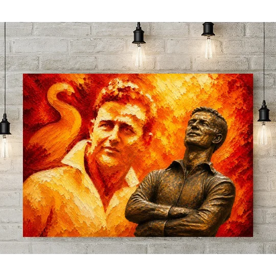 The Golden Boy | Swansea-Inspired Ivor Allchurch Tribute Canvas Print
