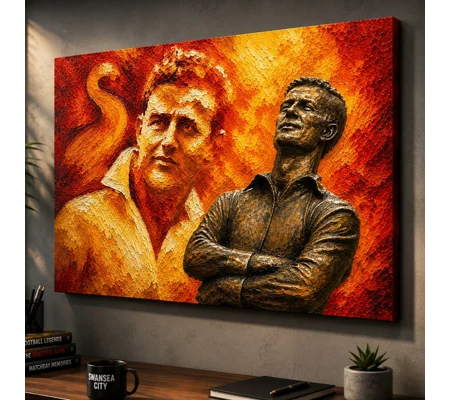 The Golden Boy | Swansea-Inspired Ivor Allchurch Tribute Canvas Print