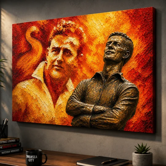 The Golden Boy | Swansea-Inspired Ivor Allchurch Tribute Canvas Print