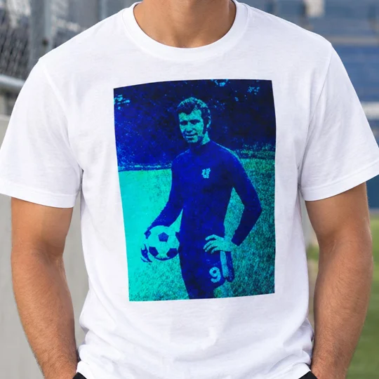 Chelsea Osgood-inspired tribute football fan T-shirt with Peter Osgood artwork