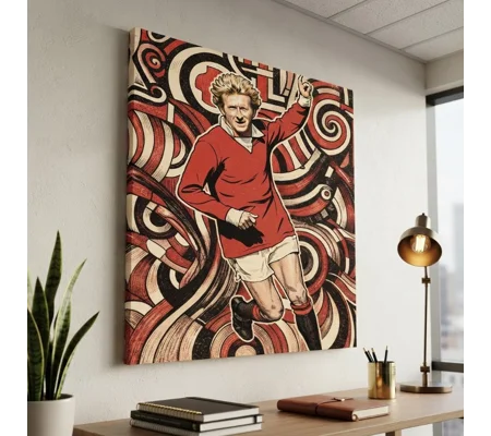 Denis Law Tribute Canvas Print | Man United-Inspired Art