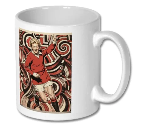 Denis Law Tribute Mug | Man United-Inspired Art Gift