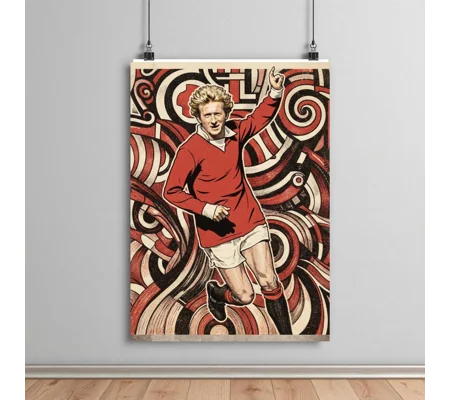Denis Law Tribute Poster | Man United-Inspired Art