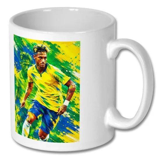 The Samba King Brazil Neymar-inspired tribute art gift mug
