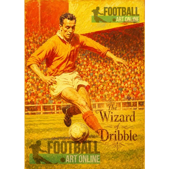 The Wizard of Dribble Blackpool Matthews-Inspired Vintage Football Digital Art Print