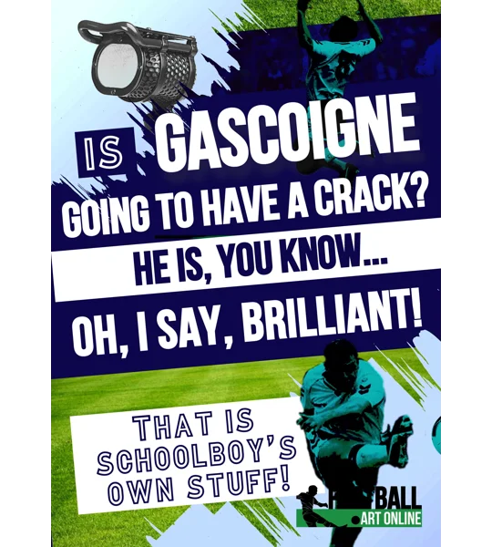 Tottenham Hotspur FC Gazza 1991 FA Cup Semi Commentary Poster