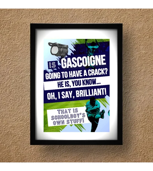 Tottenham Gazza 1991 FA Cup Semi Commentary Framed Print