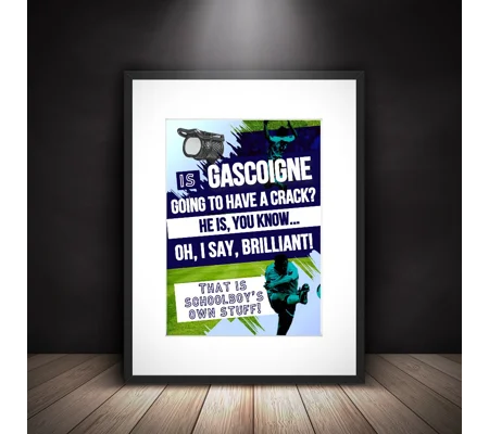 Tottenham Gazza 1991 FA Cup Semi Commentary Framed Print