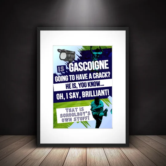 Tottenham Gazza 1991 FA Cup Semi Commentary Framed Print