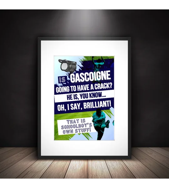 Tottenham Gazza 1991 FA Cup Semi Commentary Framed Print