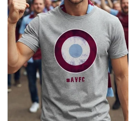 Villa-Inspired Mod Target Retro Style T-Shirt | Vintage Football Tee