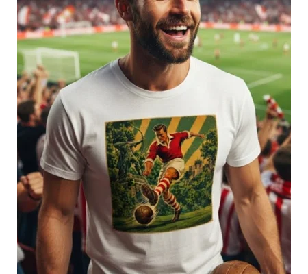 Nottingham Forest-Inspired Vintage Footballer Art T-Shirt