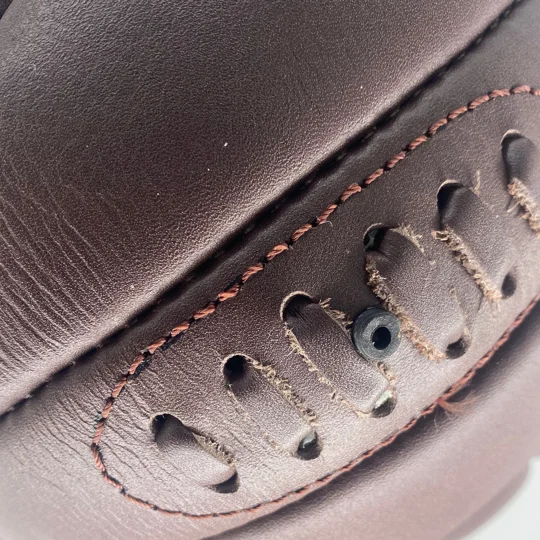 Vintage Leather Laced Football Ball - Size 5