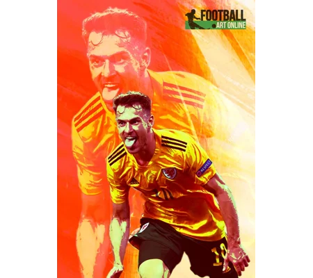 Wales Aaron Ramsey Euro 2020 Celebration Poster