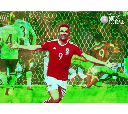 Wales Hal Robson-kanu Euro 2016 Pop-art Digital Print