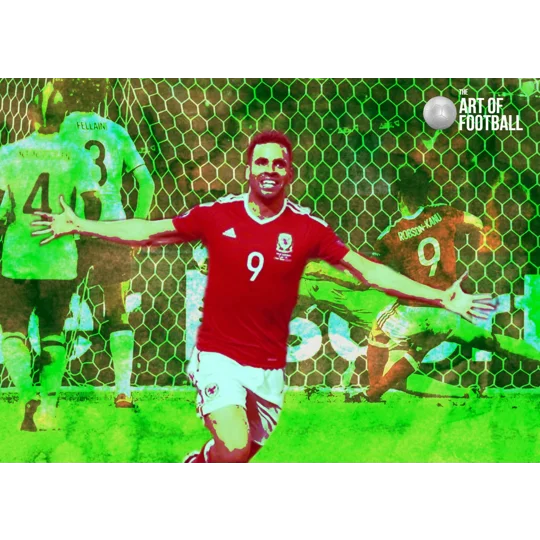 Wales Hal Robson-kanu Euro 2016 Pop-art Digital Print