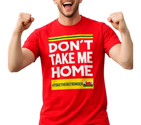 Wales Cymru Dont Take Me Home Red T-shirt | Football Fan Tee