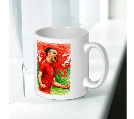 Wales Cymru Gareth Bale Iconic Football Soccer Legend Mug