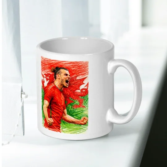 Wales Cymru Gareth Bale Iconic Football Soccer Legend Mug