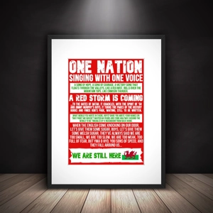 Wales World Cup 2022 Michael Sheen Speech Framed Print – Inspirational Cymru Football Art