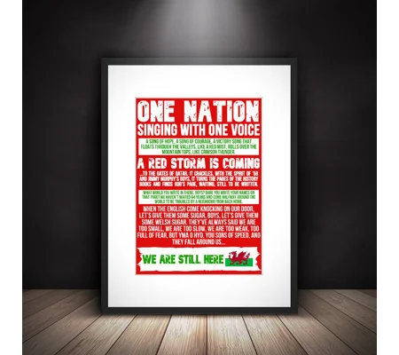 Wales World Cup 2022 Michael Sheen Speech Framed Print – Inspirational Cymru Football Art