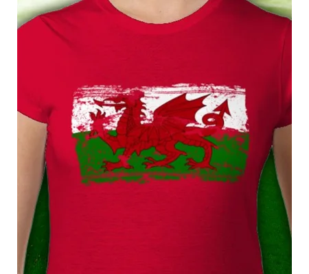 Wales Flag Ladies T-Shirt